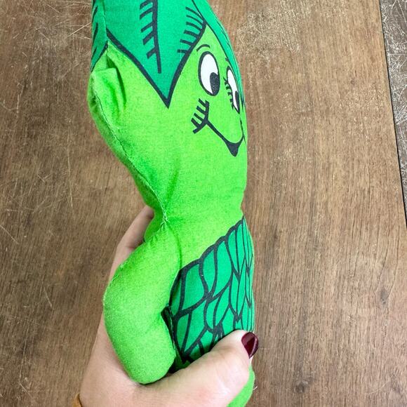 VINTAGE 1960s SPROUT Jolly Green Giant Plushie Flat Plush advertising doll - Picture 4 of 5